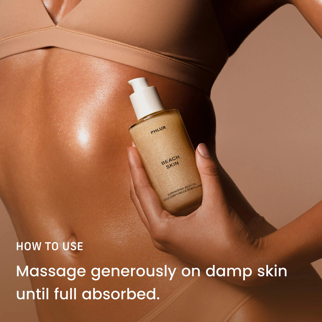 Phlur Beach Skin Shimmering Body Oil 118 ml / 4.0 oz
