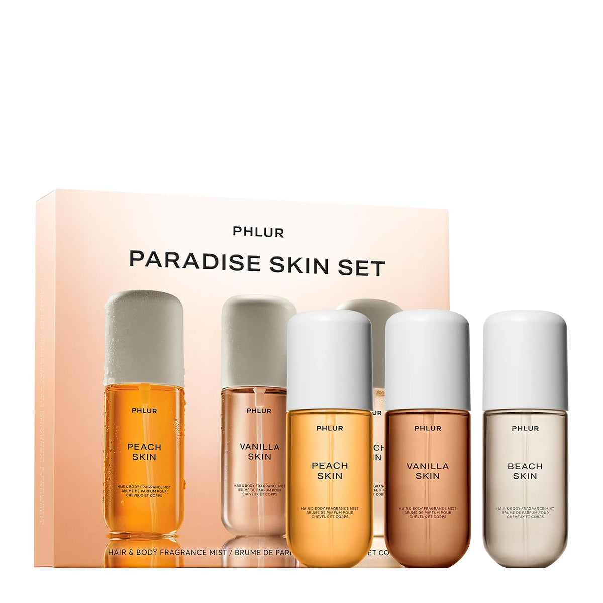 Phlur Paradise Skin Hair and Body Fragrance Mist Set