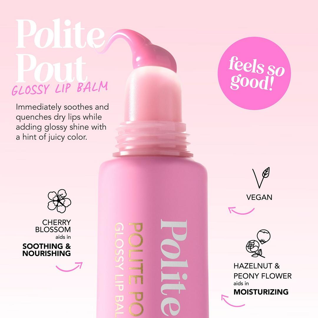 Polite Society Polite Pout Glossy Lip Balm | Strawberry Glaze