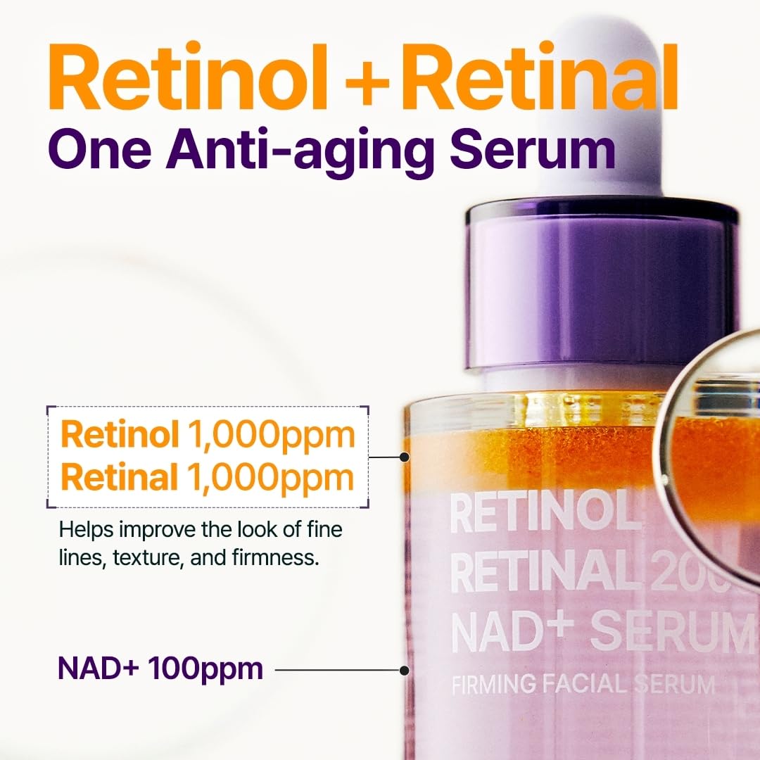 Purito Retinol + Retinal 2000 NAD+ Serum 30 ml / 1.91 oz