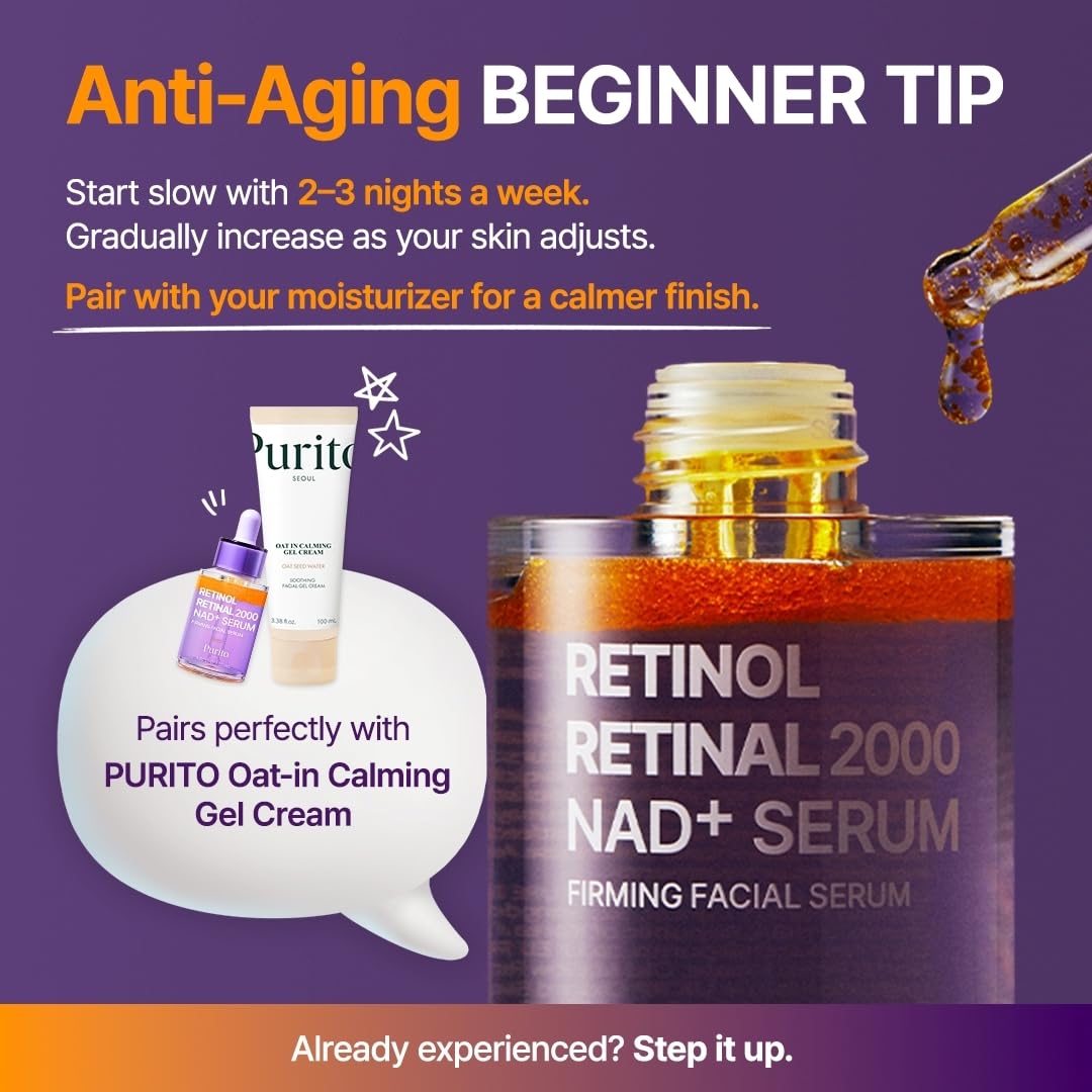 Purito Retinol + Retinal 2000 NAD+ Serum 30 ml / 1.91 oz