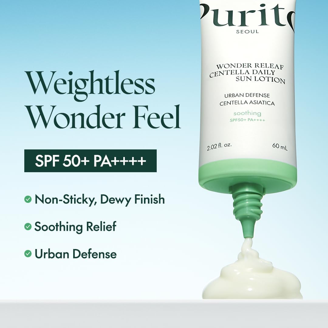 Purito Wonder Releaf Centella Daily Sun Lotion SPF 50+ PA++++ 60 ml / 2.02 oz