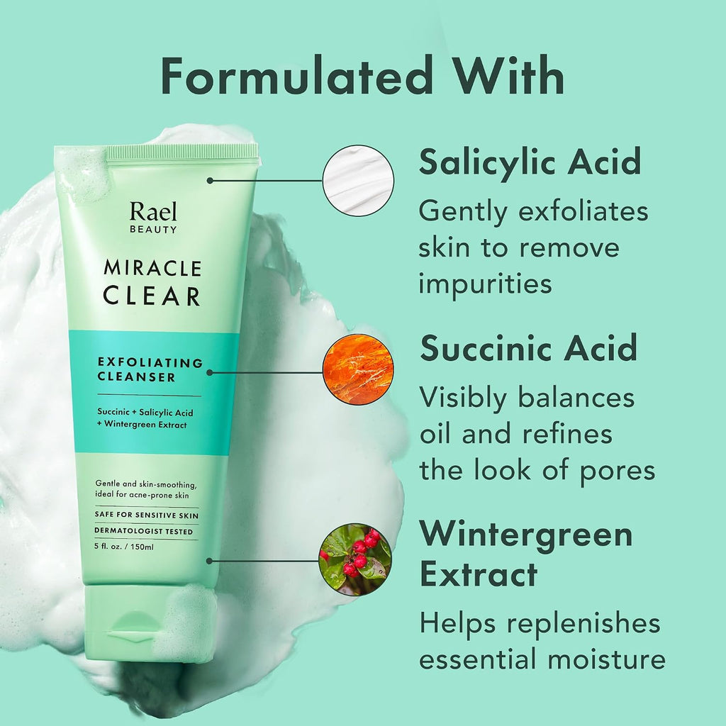 Rael Beauty Miracle Clear Exfoliating Cleanser Mini 30 ml / 1.0 oz