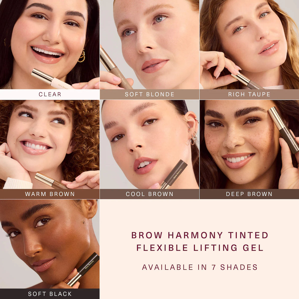 Rare Beauty Brow Harmony Flexible Lifting Gel 0.15 oz / 4.5 g | Deep Brown