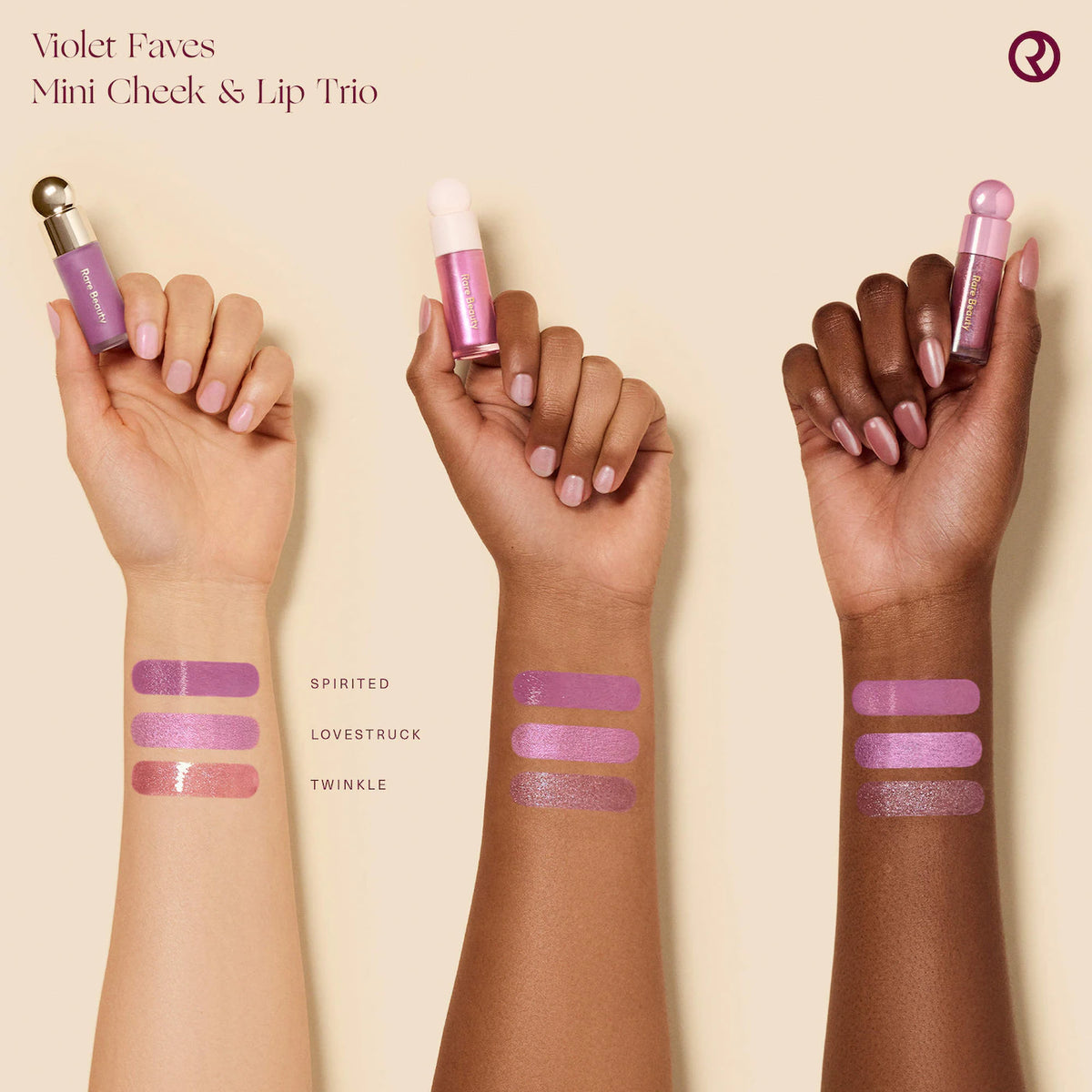 Rare Beauty Violet Faves Mini Cheek and Lip Trio