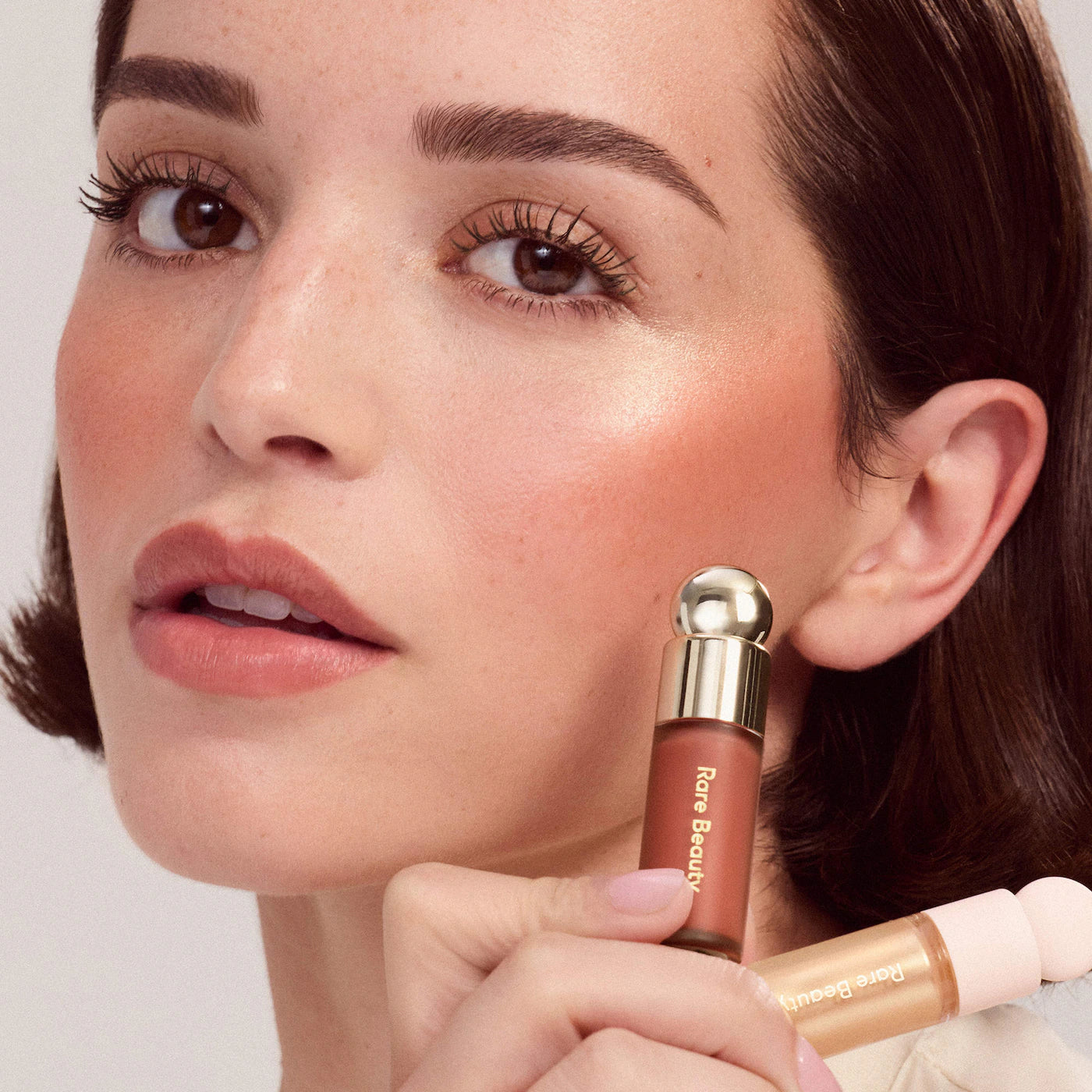 Rare Beauty Mini Warm Radiance Blush & Luminizer Duo Makeup Gift Set