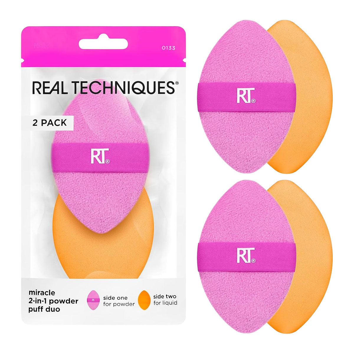 Real Techniques Miracle 2-in-1 Powder Puff 2 Pack