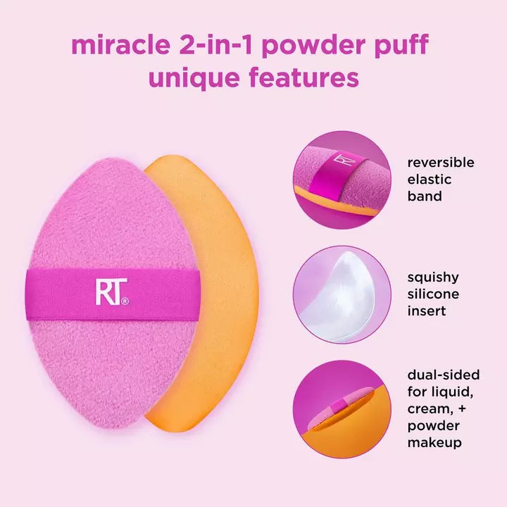 Real Techniques Miracle 2-in-1 Powder Puff 2 Pack