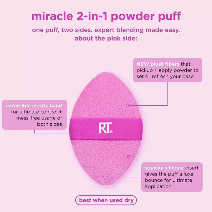 Real Techniques Miracle 2-in-1 Powder Puff 2 Pack