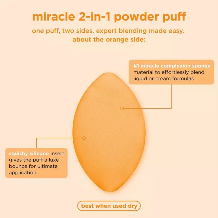 Real Techniques Miracle 2-in-1 Powder Puff 2 Pack