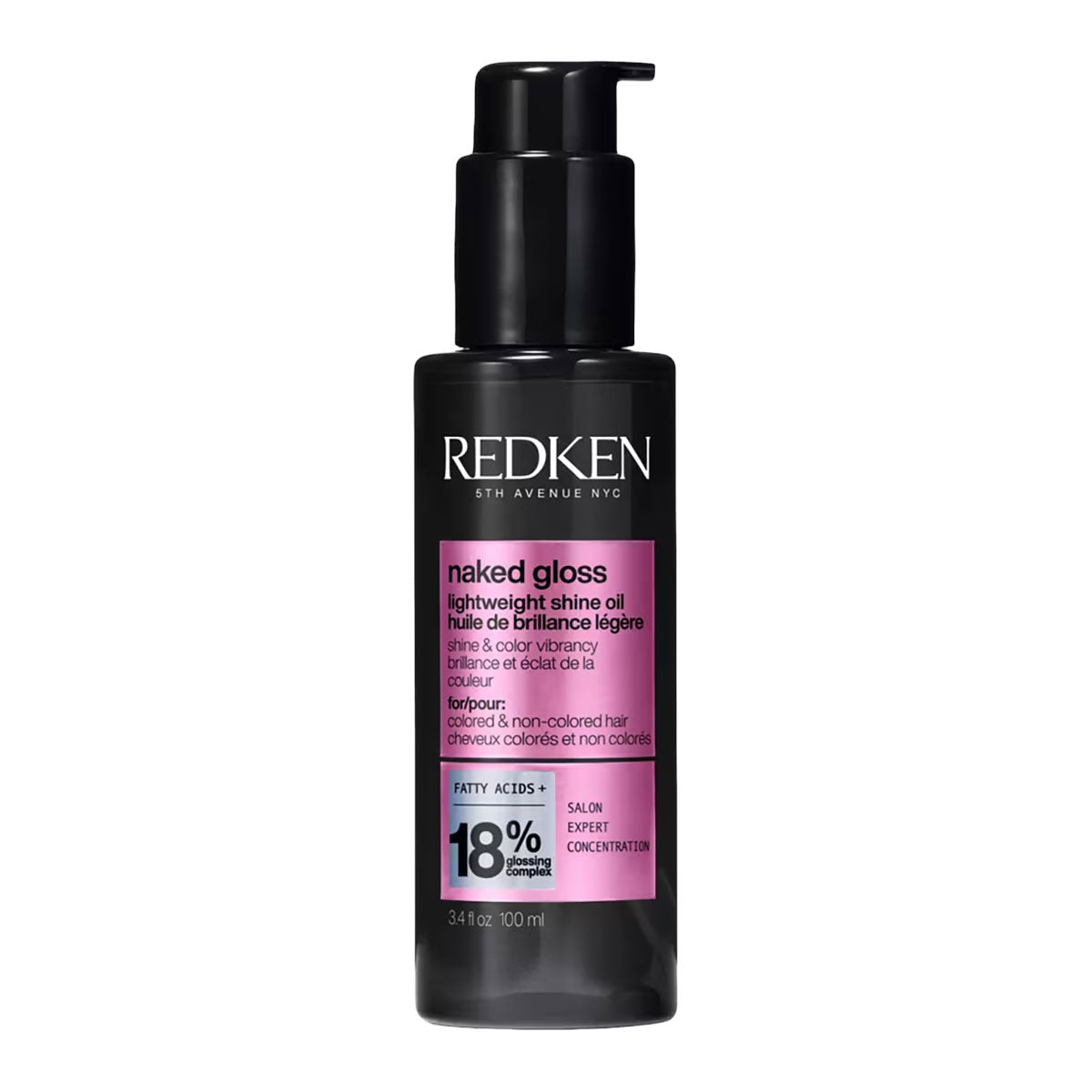 Redken Naked Gloss Lightweight Hair Oil for Shine and Frizz Control 3.4 oz