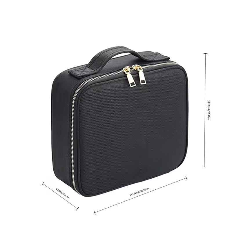 Relavel Large Travel Makeup Train Case | Black