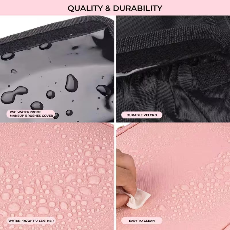 Relavel Large Travel Makeup Train Case | Black