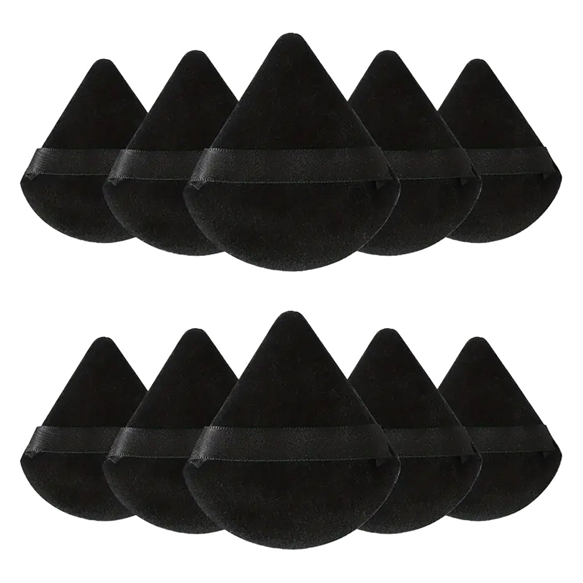 Reusable Triangle Makeup Powder Puff 11 Pieces | Black
