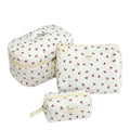 Rili Bags 3 Piece Bundle Makeup & Cosmetics Bag | Cherry Pattern