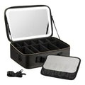 Rili Bags Professional Large Size Travel Makeup Bag with LED Mirror
