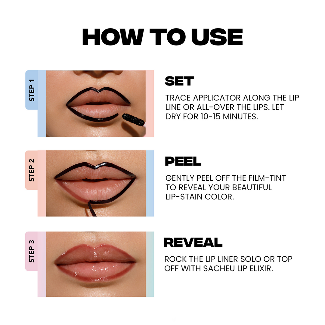 Sacheu Lip Liner STAY-N Peel Off Lip Liner Tattoo | PLUMped