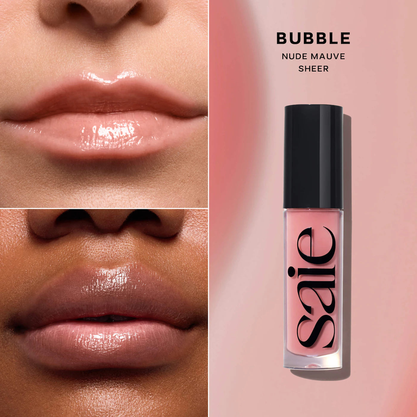 Saie Glossybounce Hydrating Lip Oil | Bubble