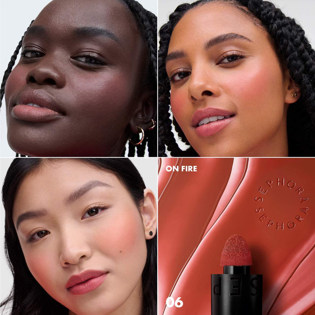 Sephora Collection Blush & Go Longwear Matte Liquid Blush For Lip and Cheek | 06 On Fire