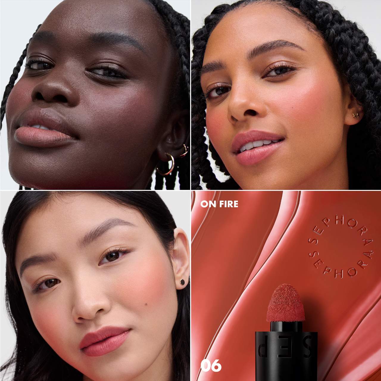 Sephora Collection Blush & Go Longwear Matte Liquid Blush For Lip and Cheek | 06 On Fire