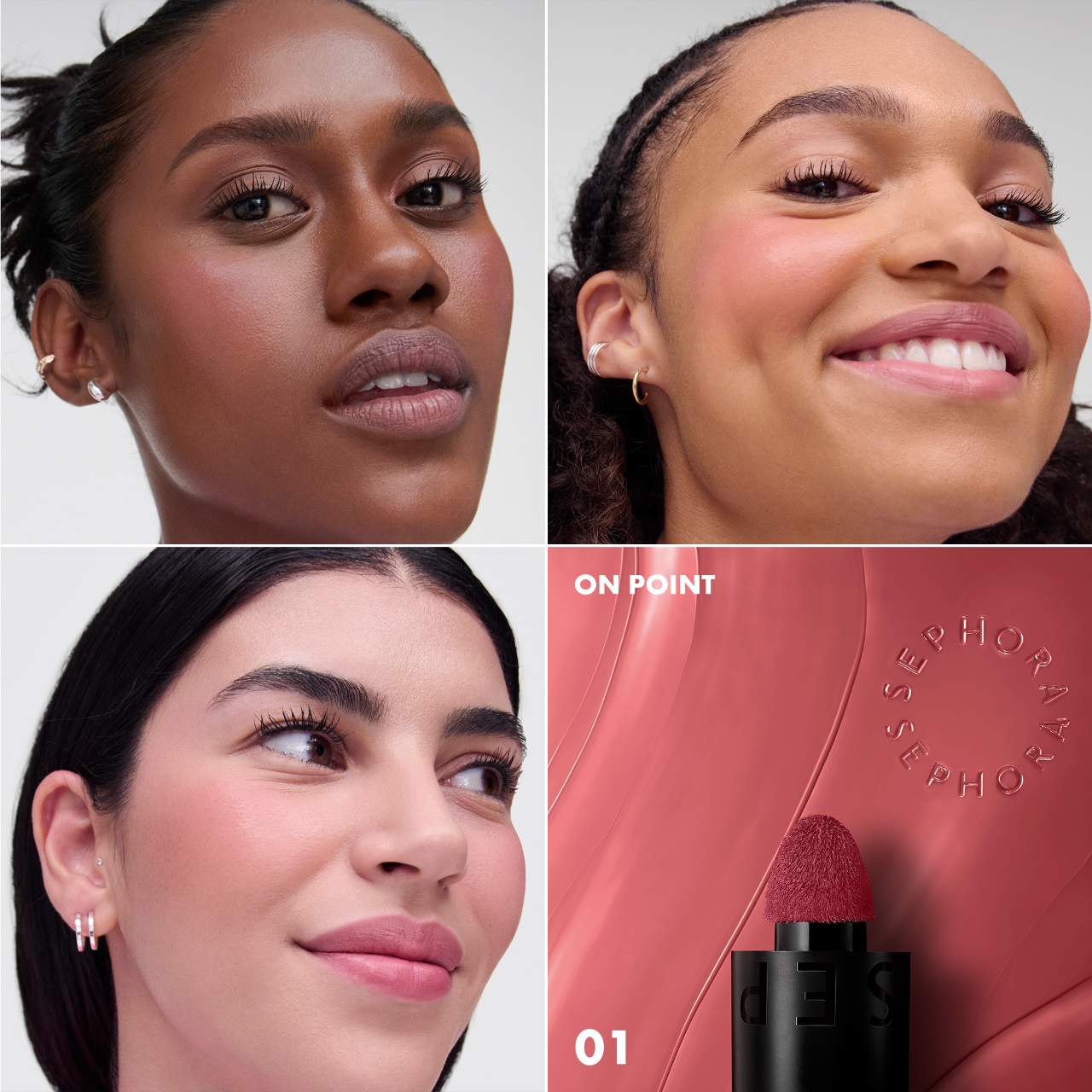 Sephora Collection Blush & Go Longwear Matte Liquid Blush For Lip and Cheek | 01 On Point