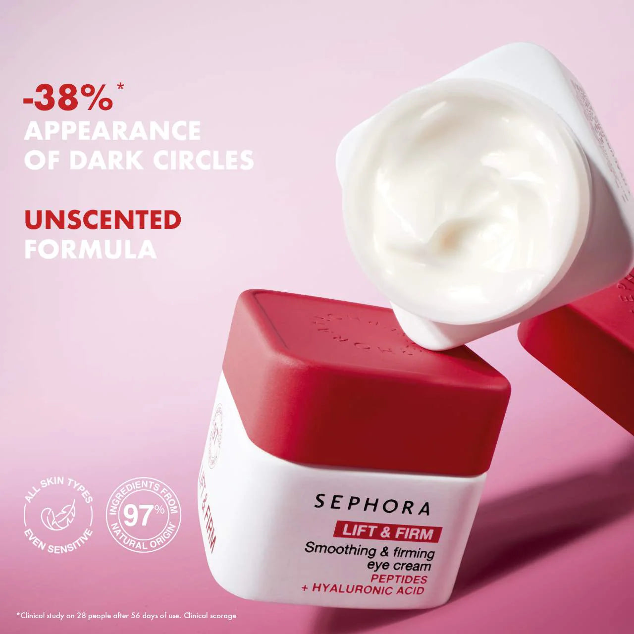 Sephora Collection Lift & Firm Smoothing & Firming Eye Cream with Peptides + Hyaluronic Acid 20 ml / 0.67 oz