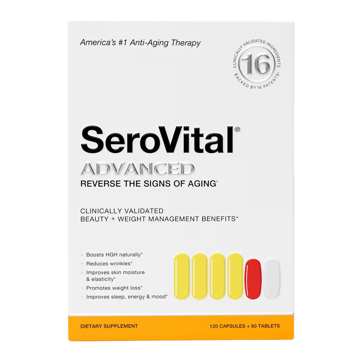 SeroVital Advanced Anti-Aging Dietary Supplement 180 Capsules