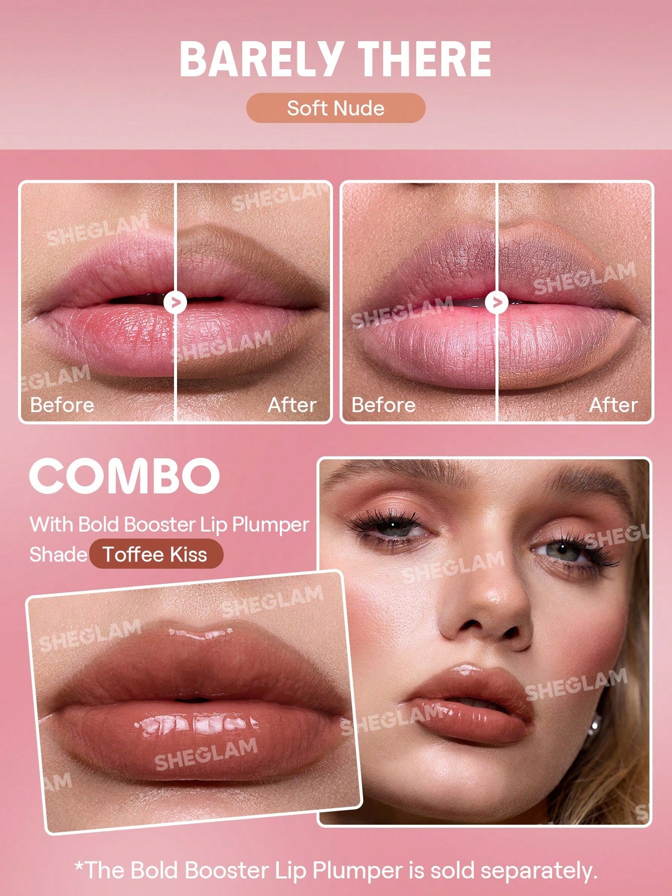 SheGlam Bold Booster Plumping Lip Liner | Barely There