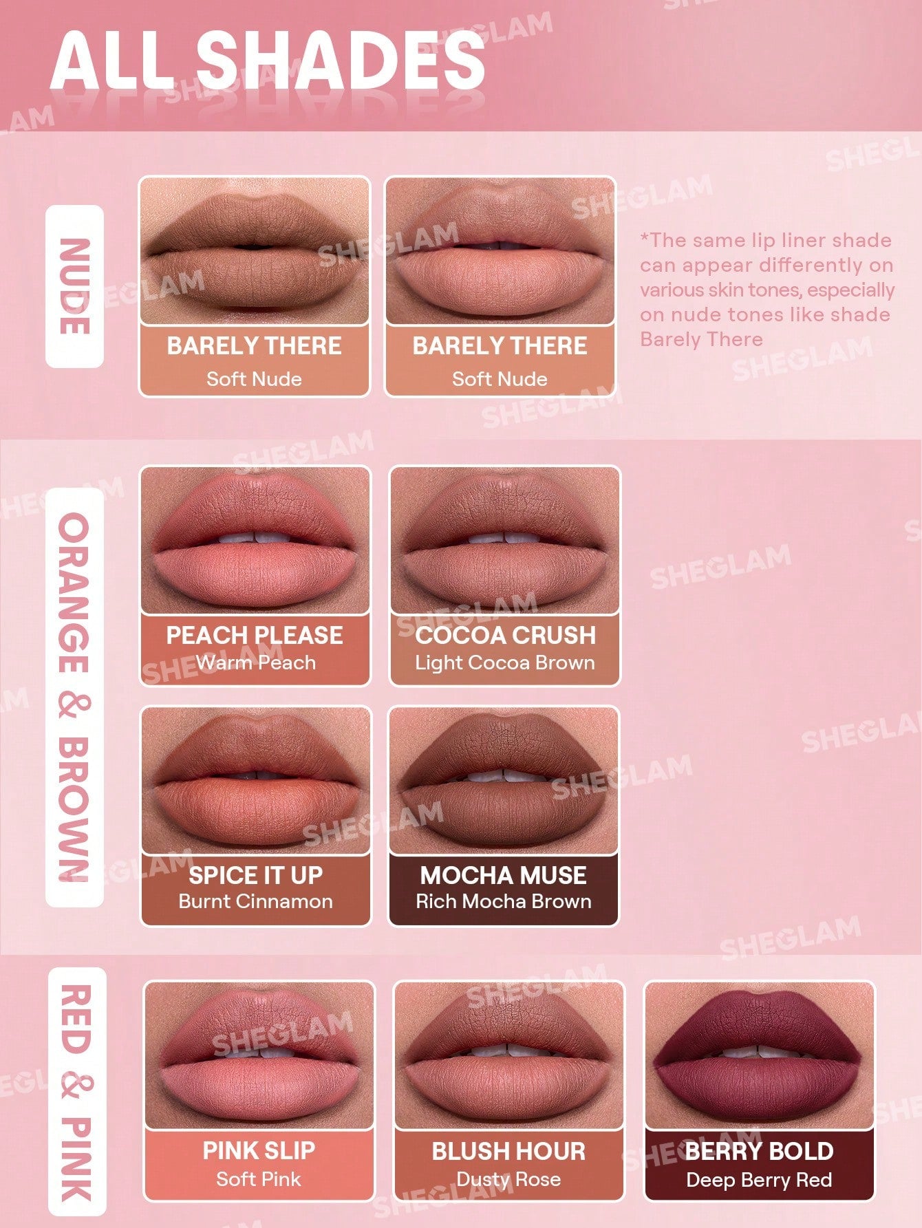 SheGlam Bold Booster Plumping Lip Liner | Spice It Up