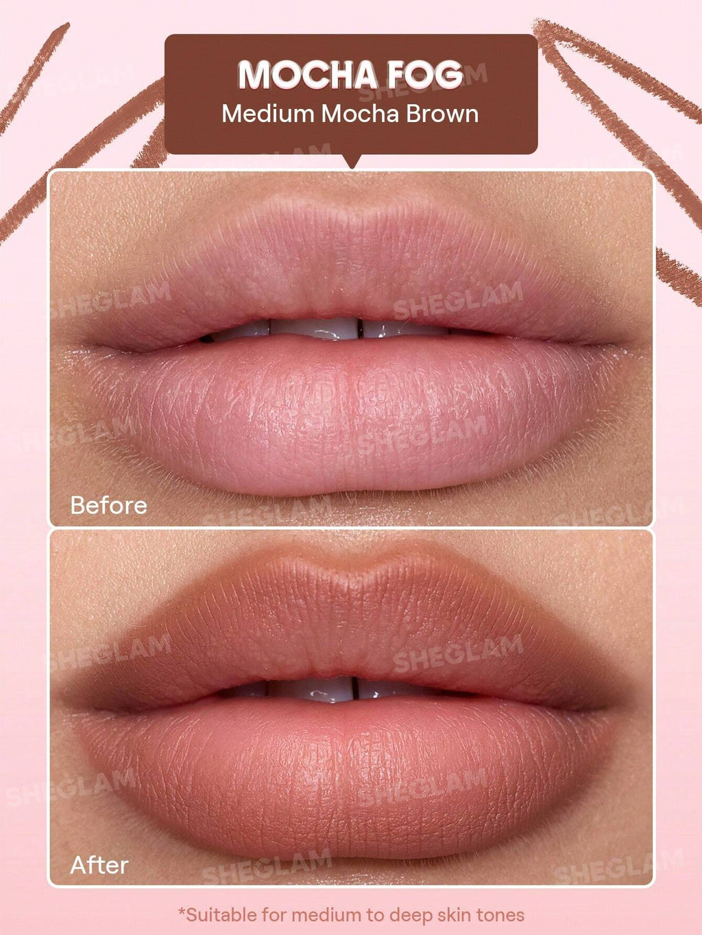 SheGlam Cloudline Blur Lip Liner | Mocha Fog