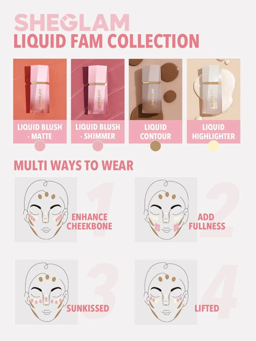 SheGlam Color Bloom Liquid Blush Matte Finish | Love Cake