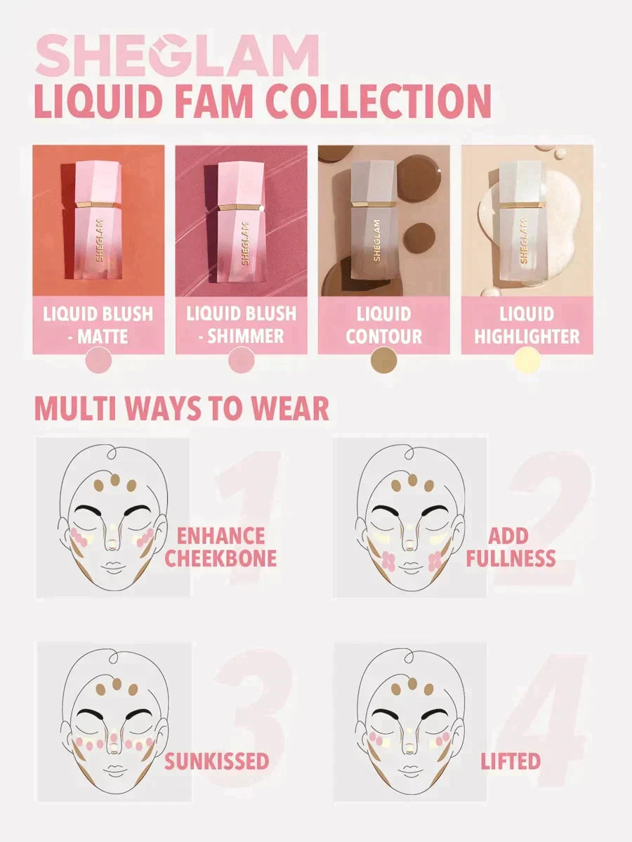 SheGlam Color Bloom Liquid Blush Matte Finish | On Point