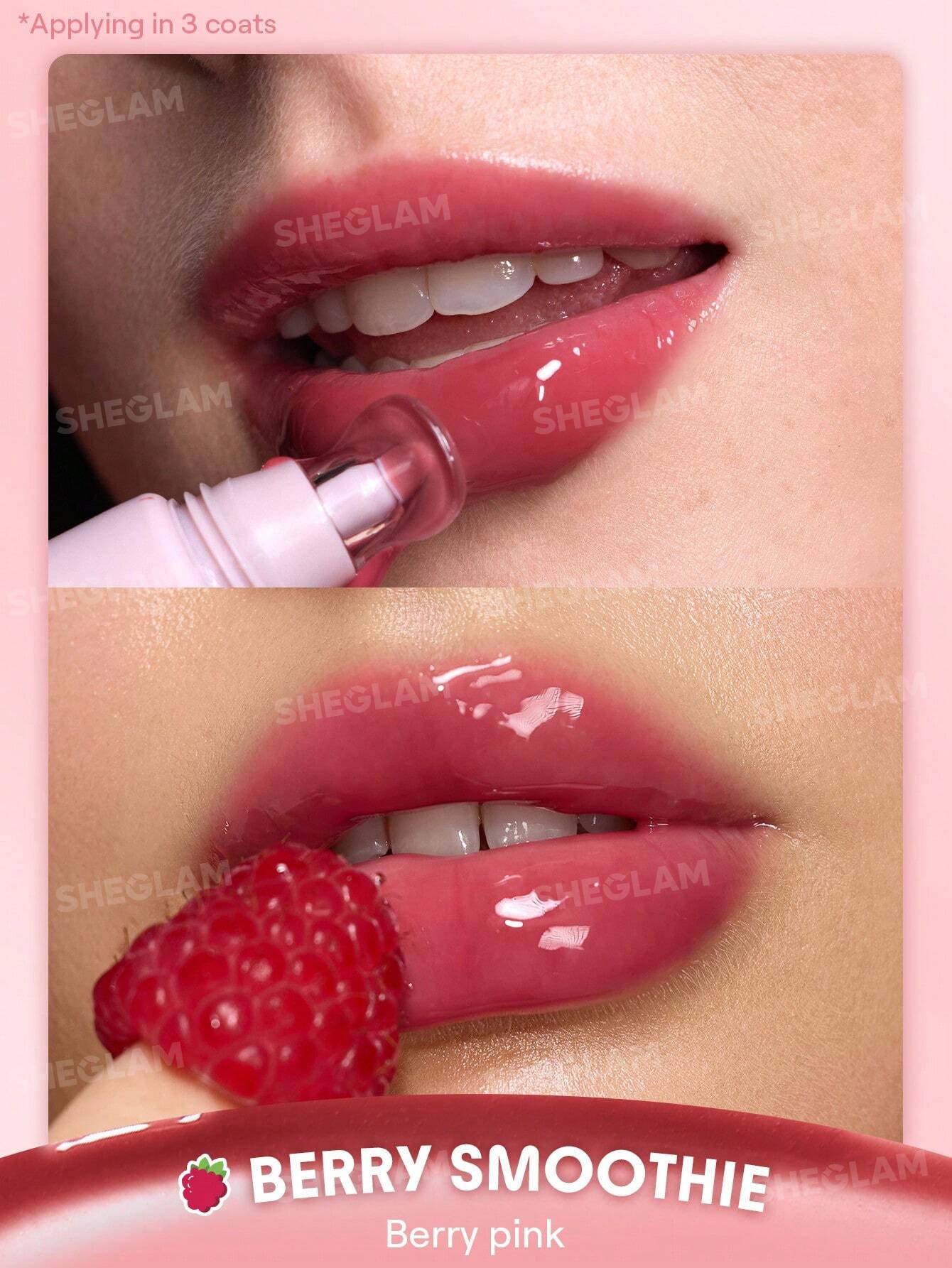 SheGlam Crystal Glaze Moisturizing Lip Gloss | Berry Smoothie