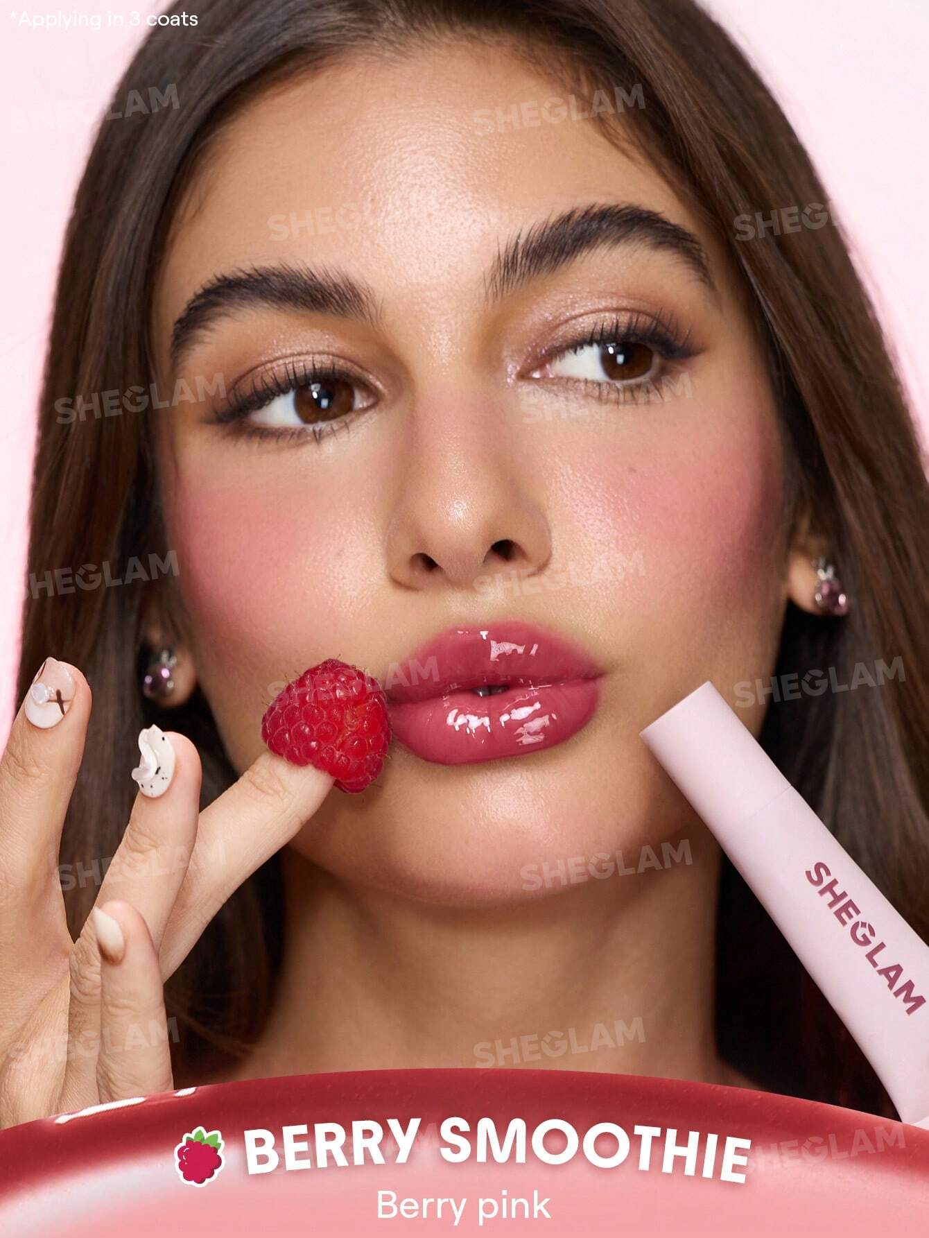 SheGlam Crystal Glaze Moisturizing Lip Gloss | Berry Smoothie