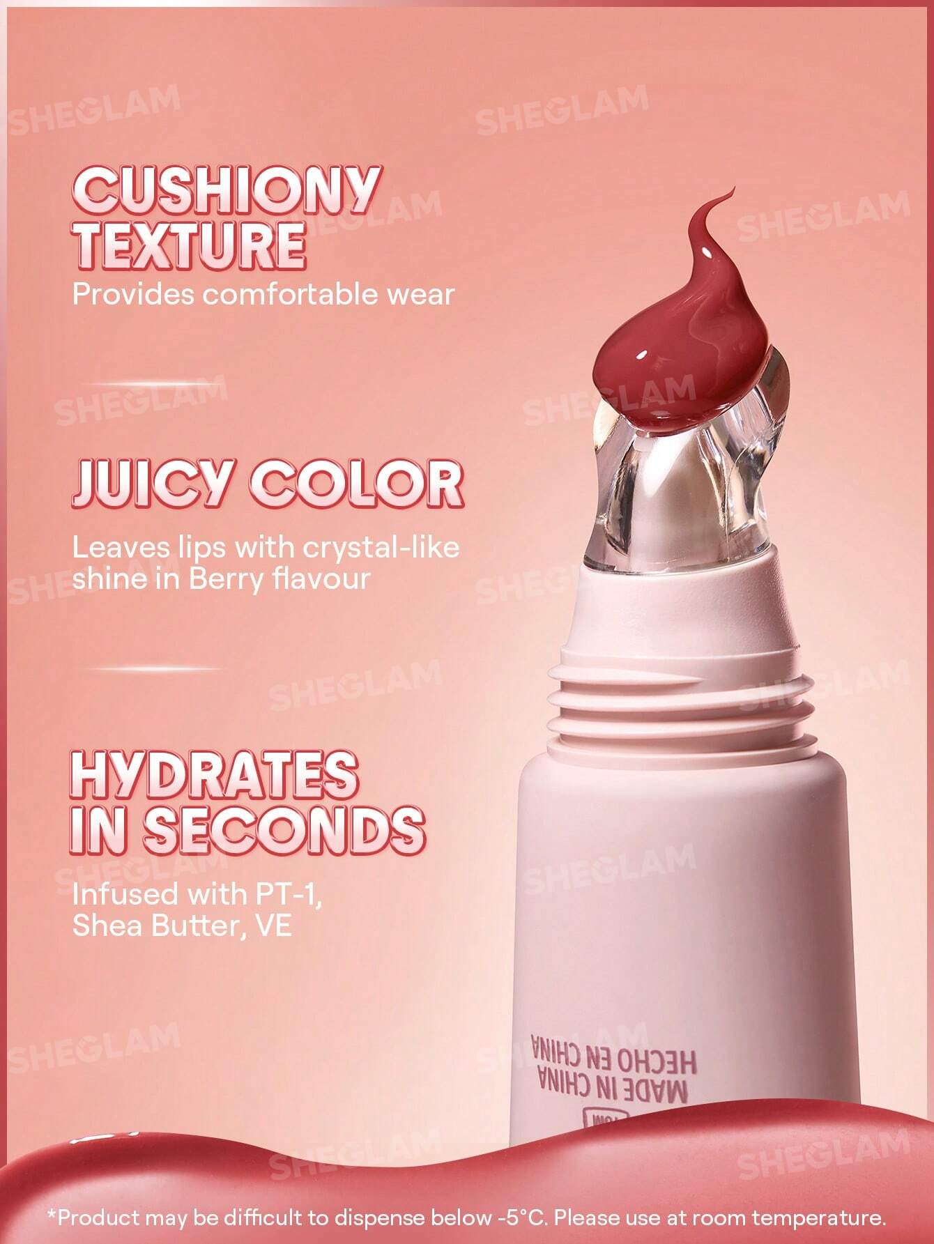 SheGlam Crystal Glaze Moisturizing Lip Gloss | Berry Smoothie