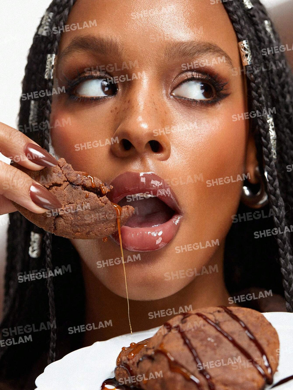 SheGlam Crystal Glaze Moisturizing Lip Gloss | Cocoa Cookie