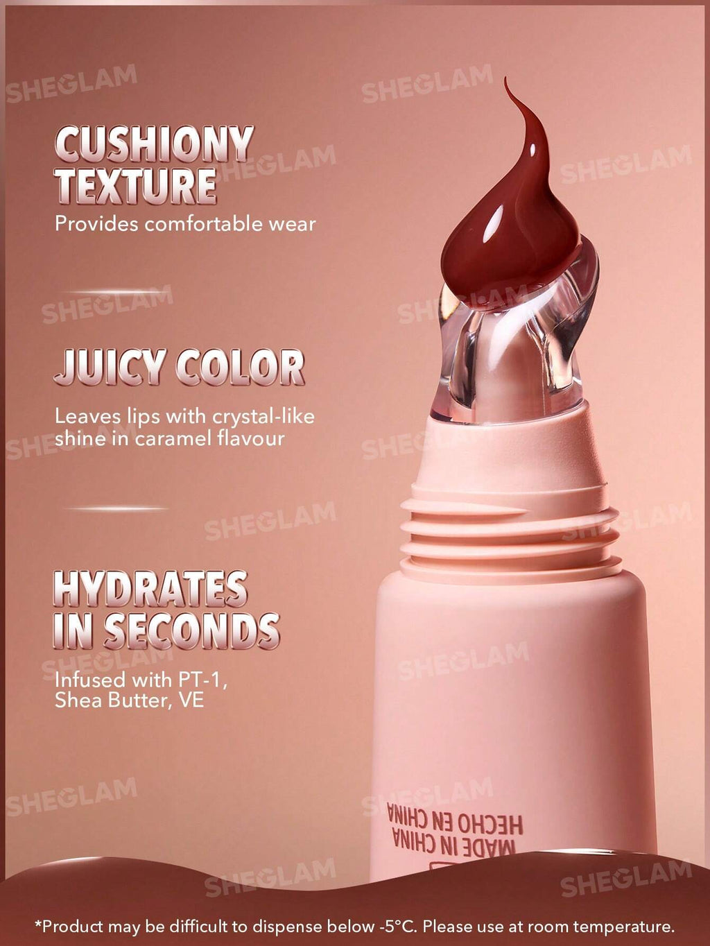 SheGlam Crystal Glaze Moisturizing Lip Gloss | Cocoa Cookie