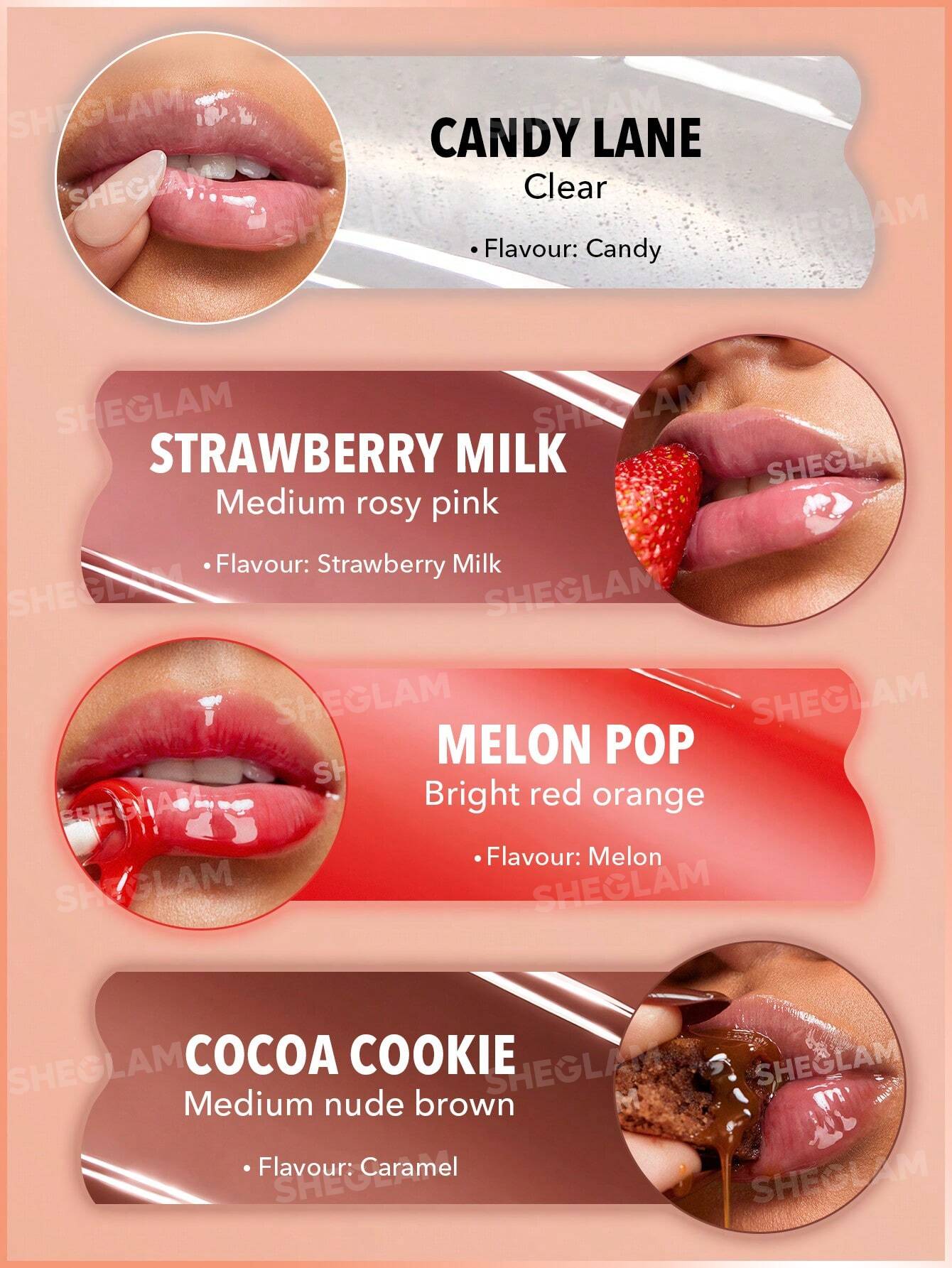 SheGlam Crystal Glaze Moisturizing Lip Gloss | Berry Smoothie