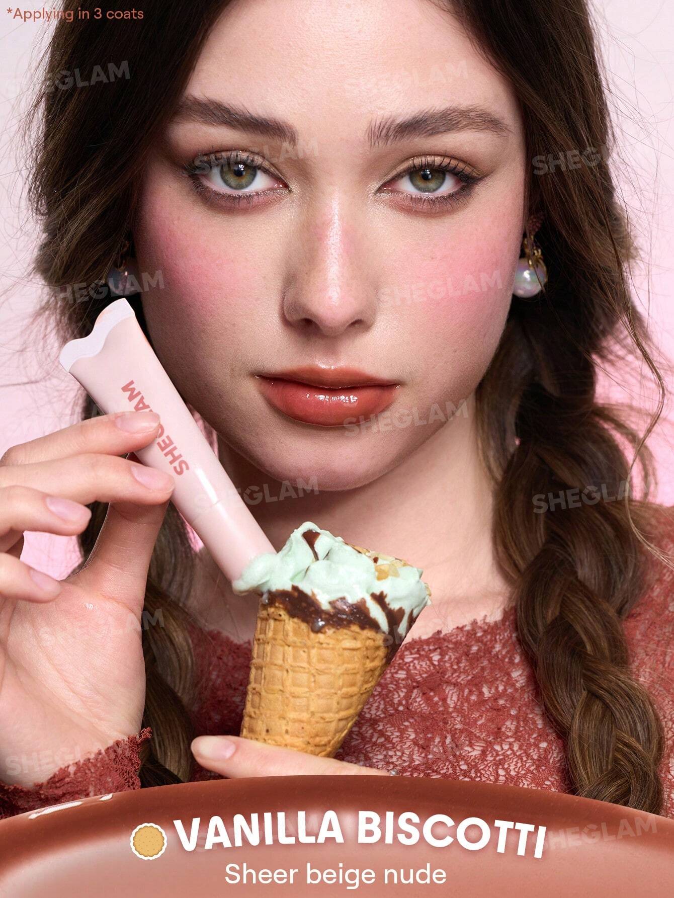 SheGlam Crystal Glaze Moisturizing Lip Gloss | Vanilla Biscotti