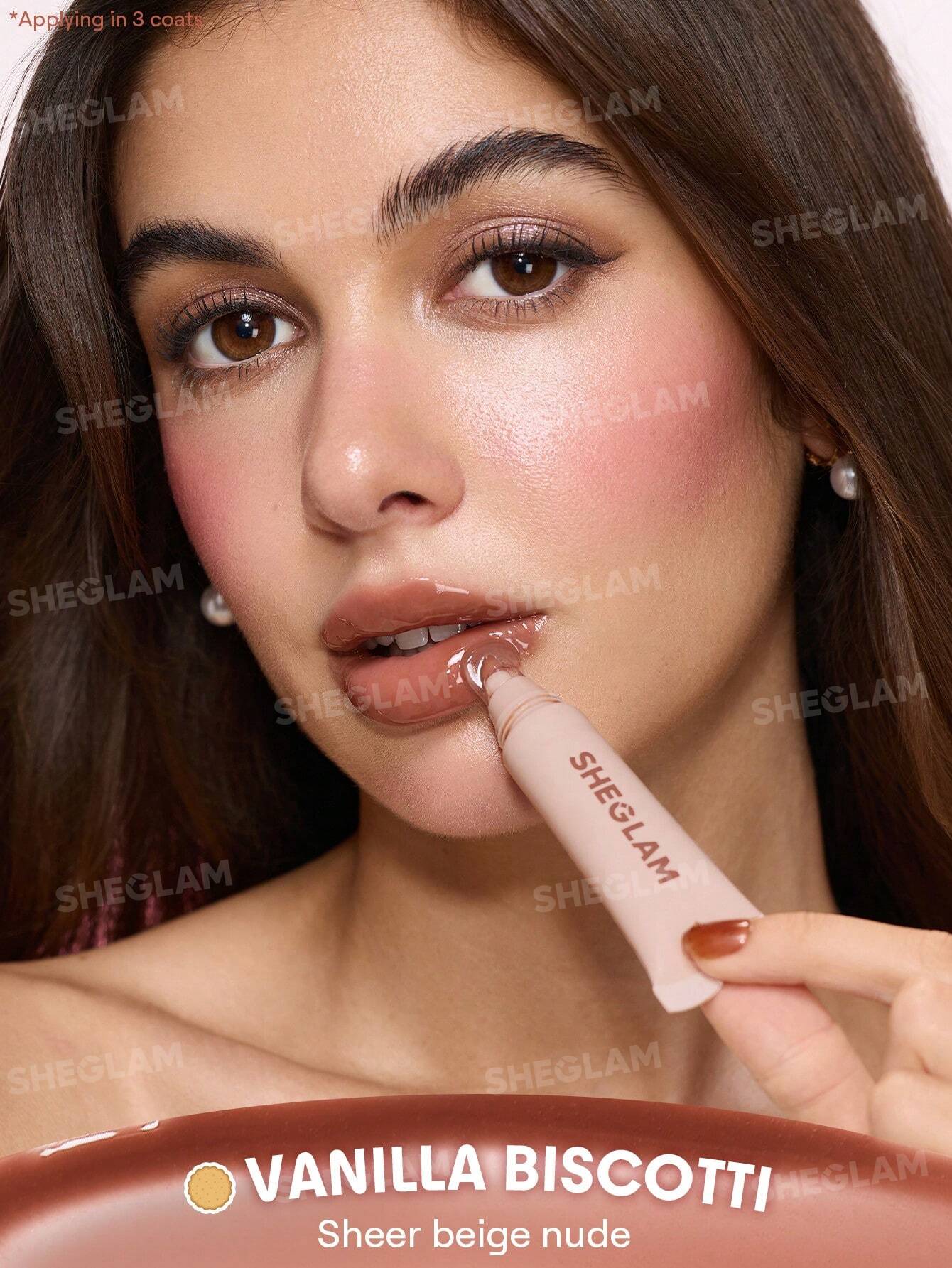 SheGlam Crystal Glaze Moisturizing Lip Gloss | Vanilla Biscotti