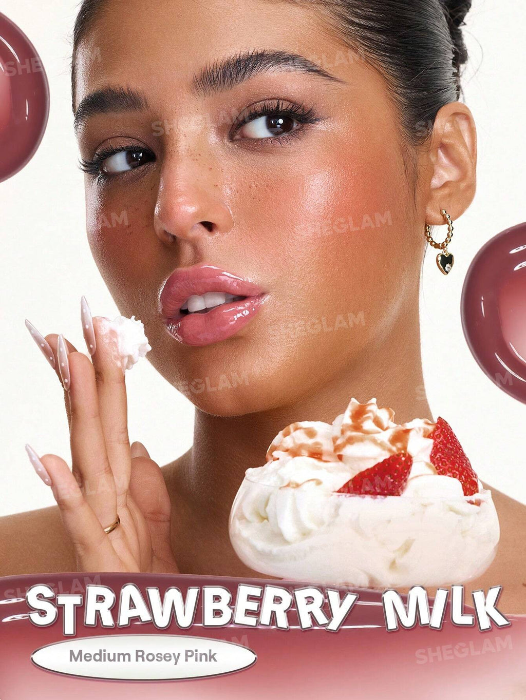 SheGlam Glass Lock Air Gloss | Strawberry Milk