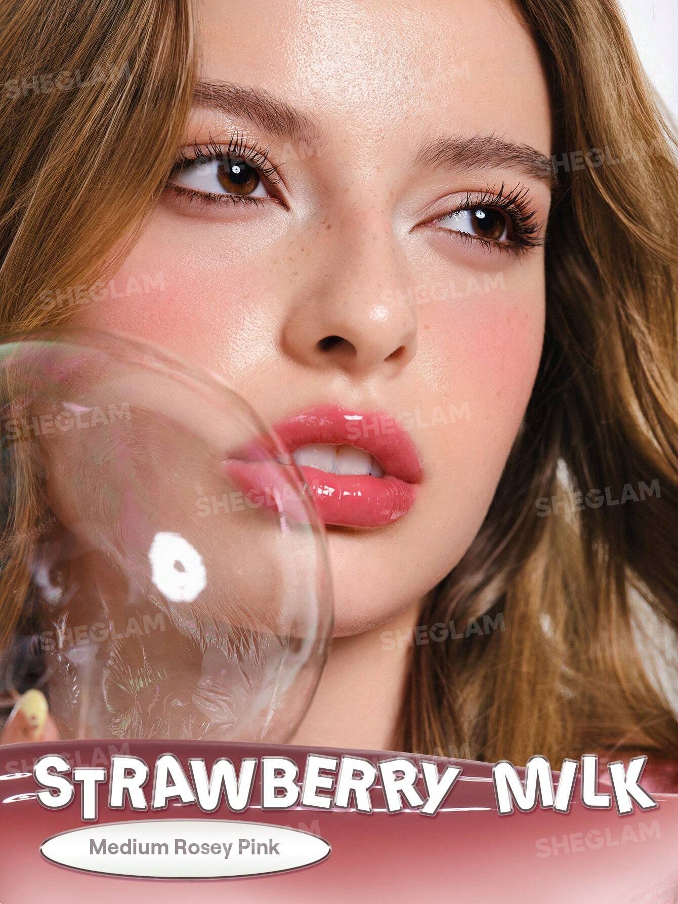 SheGlam Glass Lock Air Gloss | Strawberry Milk