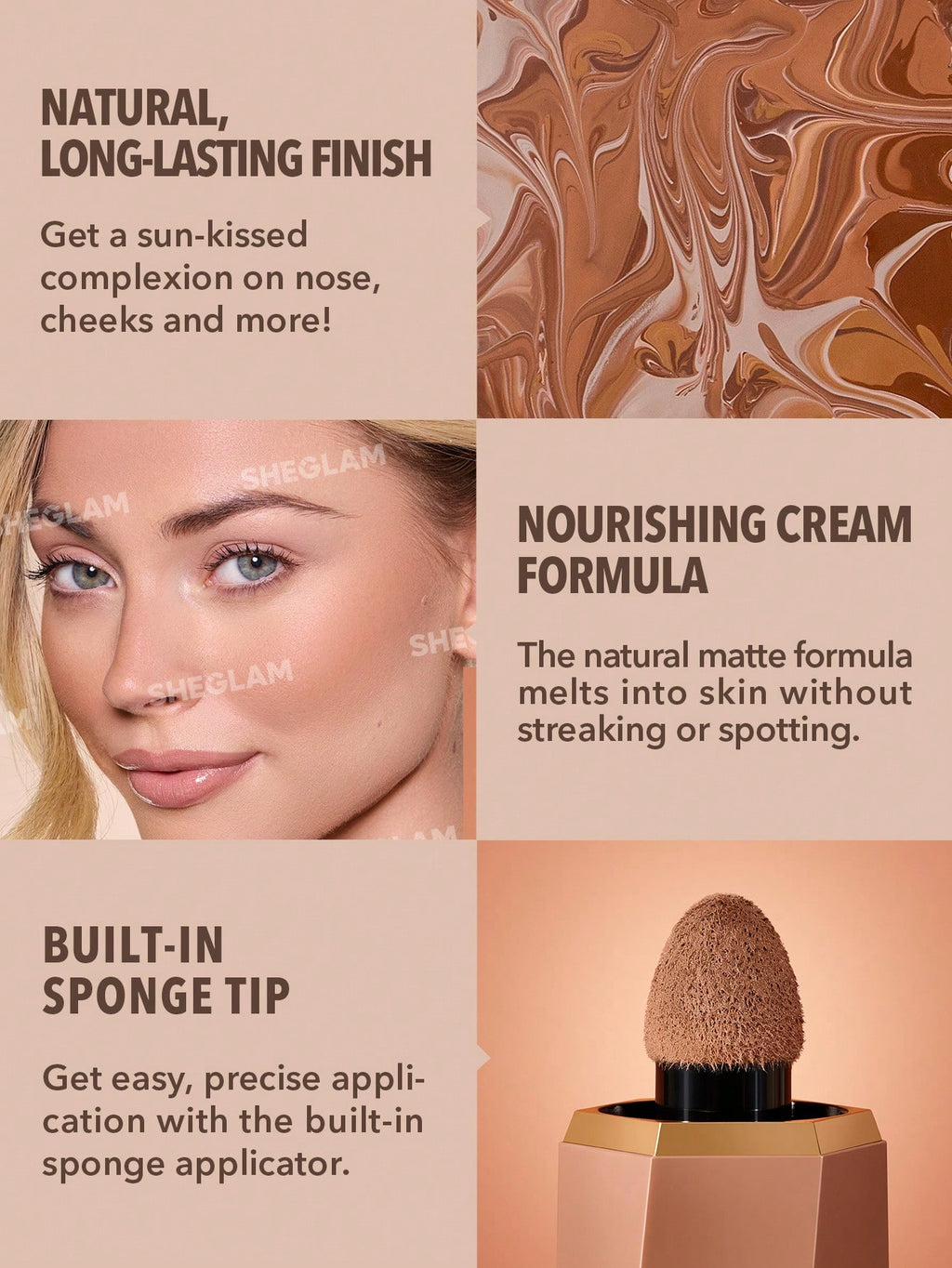 SheGlam Sun Beam Matte Liquid Bronzer | Golden Sun