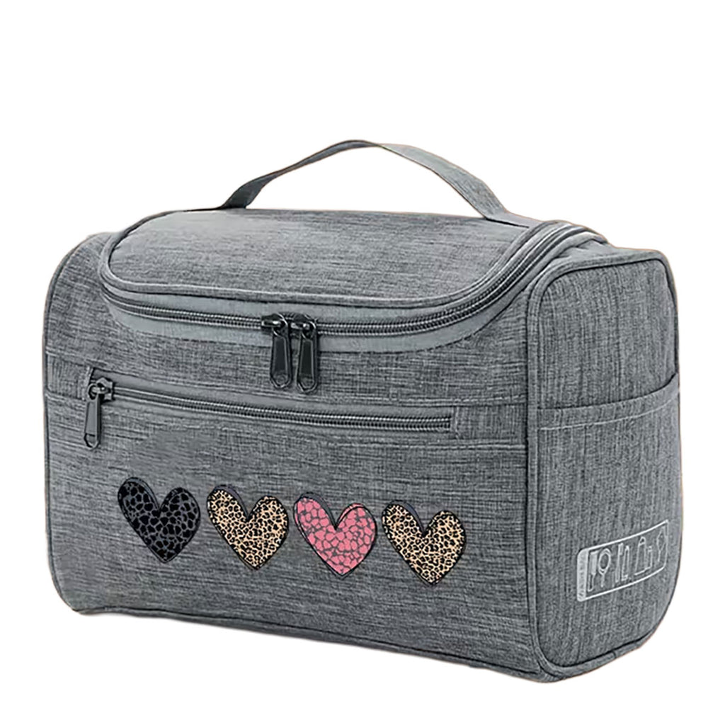 Trendy & Cool Multi-compartment Toiletry Makeup Bag | Grey