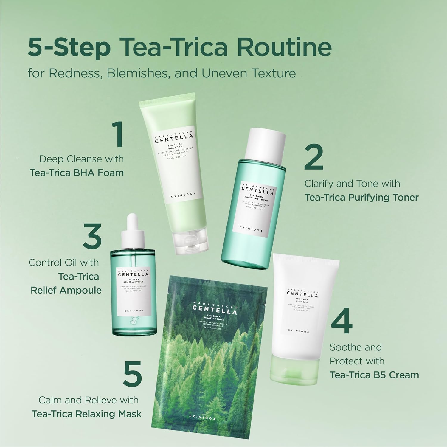 Skin1004 Madagascar Centella Tea-Trica BFA Foam 125 ml
