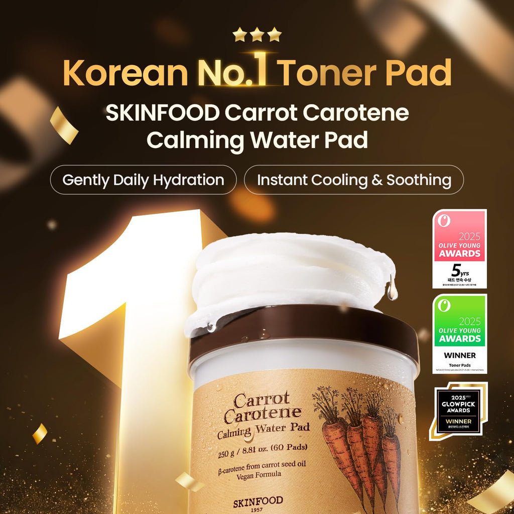 Skinfood Carrot Carotene Calming Water Pad 60 Pads / 250 g
