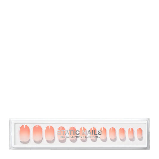 Static Nails Reusable Pop-On Manicure | Soft Ombre Bellini Round