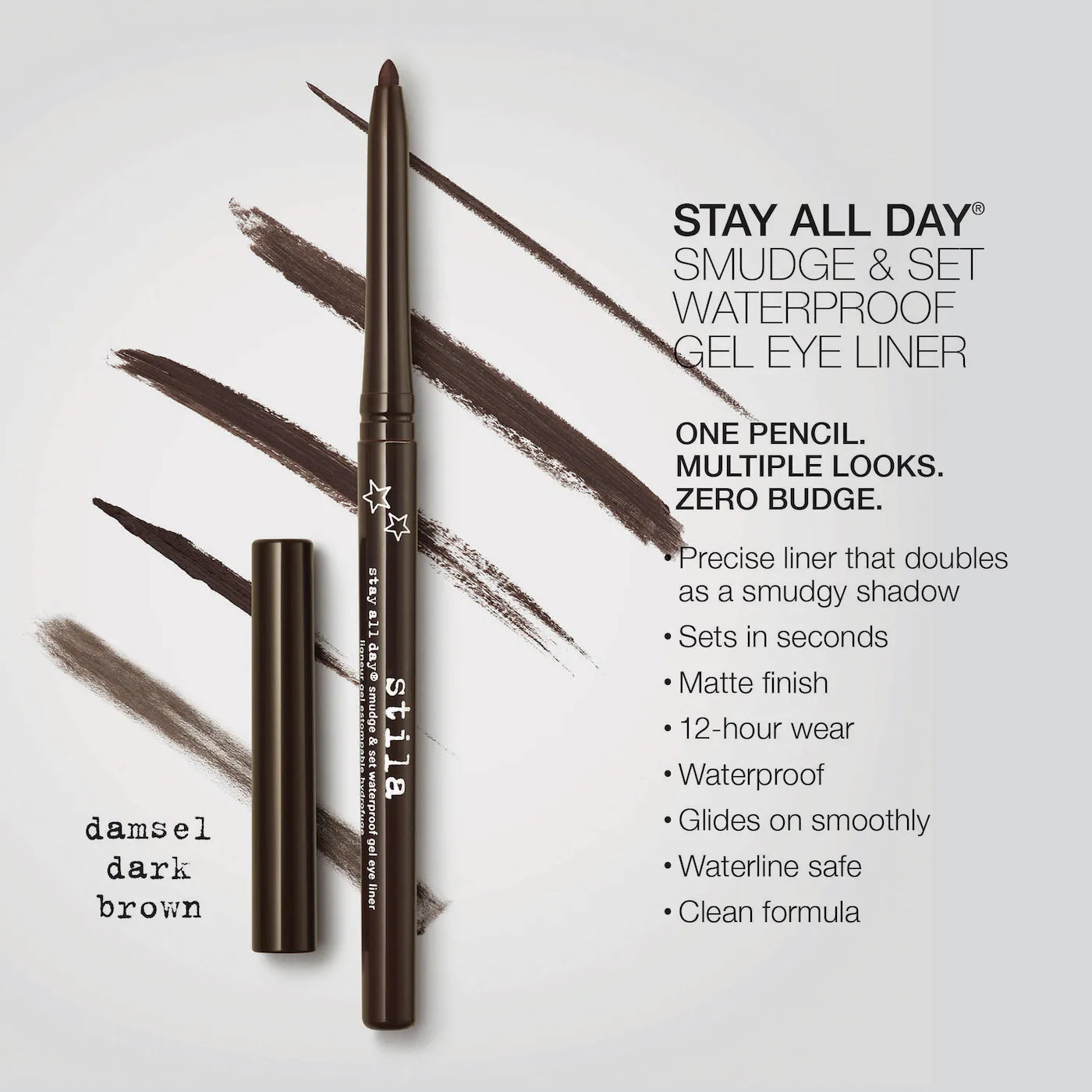 Stila Stay All Day® Smudge & Set Waterproof Gel Eye Liner | Damsel Dark Brown