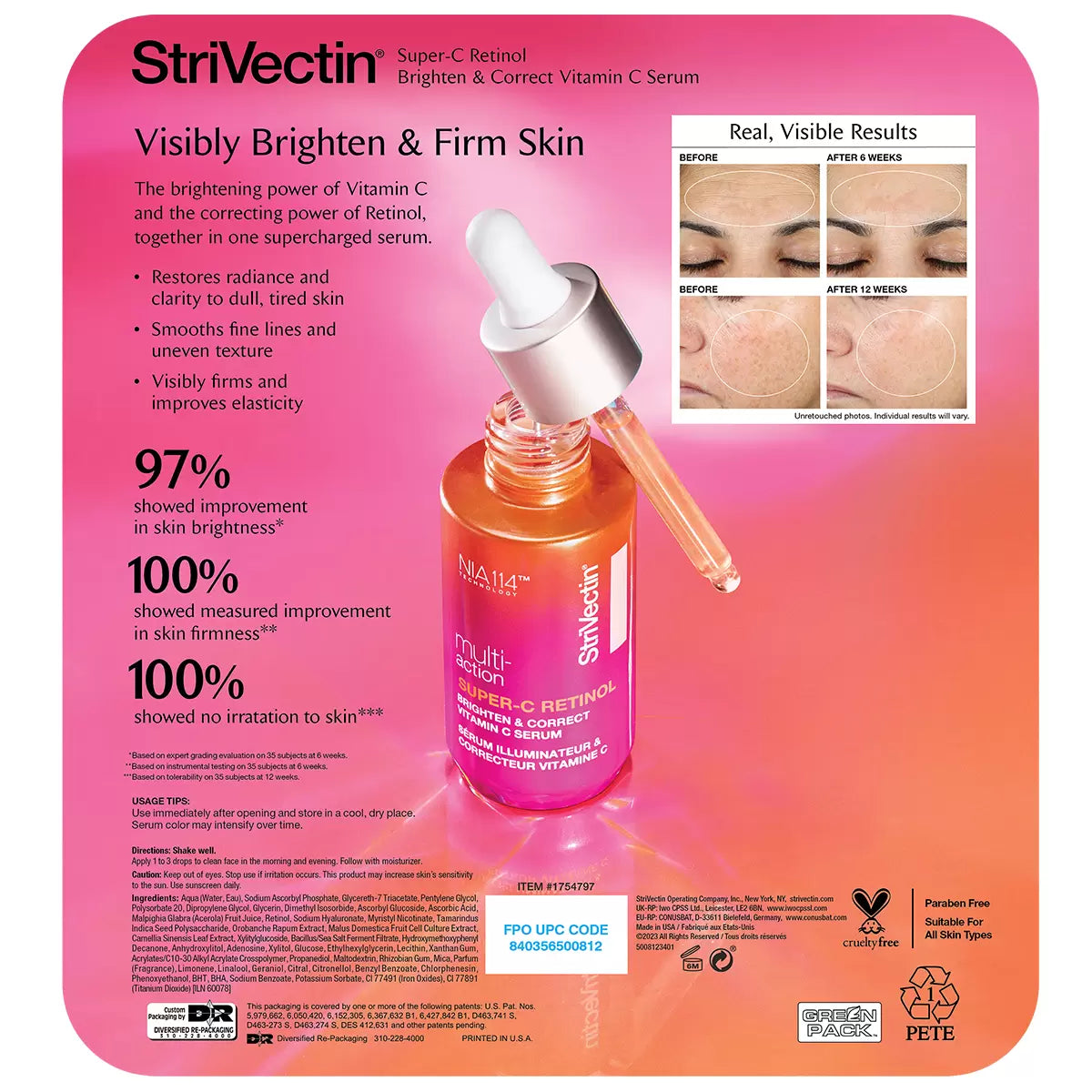 StriVectin Super-C Retinol Brighten & Correct Vitamin C Serum Travel Size 7 ml / 0.25 oz