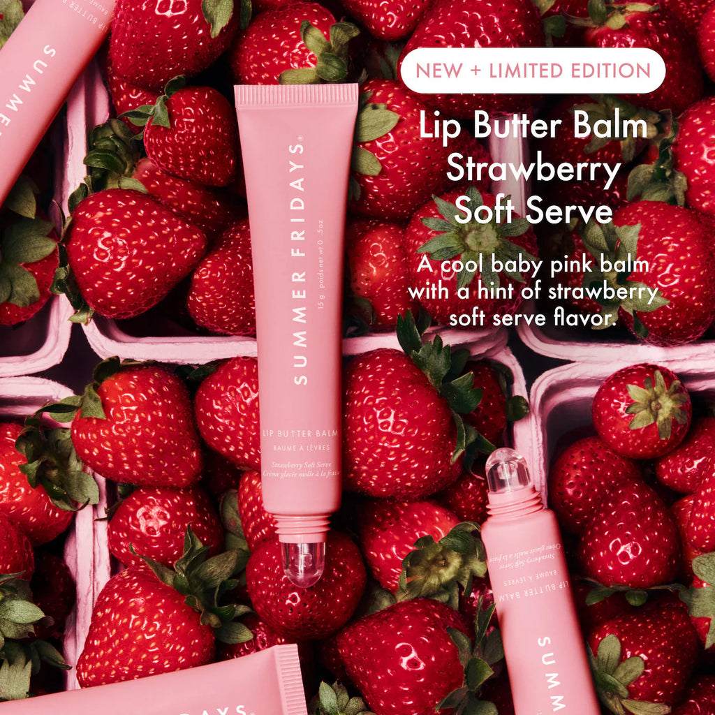 Summer Fridays Lip Butter Balm | Strawberry Soft Serve